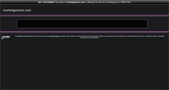 Desktop Screenshot of marketgenesis.com