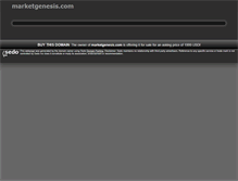 Tablet Screenshot of marketgenesis.com